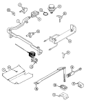 GAS CONTROLS Diagram and Parts List for MBR4450BGH  Maytag Range