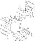 DOOR / DRAWER Diagram and Parts List for MGR4410BDW  Maytag Range
