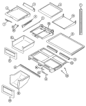SHELVES & ACCESSORIES Diagram and Parts List for MTB2456DEA  Maytag Refrigerator