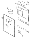 FRESH FOOD INNER DOOR (BISQUE) Diagram and Parts List for MTB2156DEQ  Maytag Refrigerator