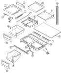 SHELVES & ACCESSORIES Diagram and Parts List for MTB1956DEA  Maytag Refrigerator