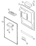 FRESH FOOD INNER DOOR Diagram and Parts List for MTB1956DEA  Maytag Refrigerator