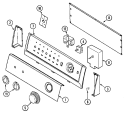 CONTROL PANEL Diagram and Parts List for HYE2200AGW  Hoover Dryer