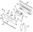 CONTROL PANEL Diagram and Parts List for MER6770ACW  Maytag Range