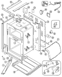 BODY Diagram and Parts List for MER6770ACW  Maytag Range