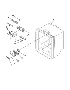 Refrigerator Liner Parts Diagram and Parts List for AB2225PEKS8  Amana Refrigerator