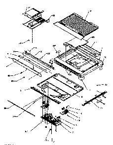 Comparment Separator/divider Block Diagram and Parts List for TJ18R3L-P1181712WL  Amana Refrigerator