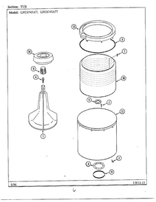 Tub Diagram and Parts List for LNC6745A77  Admiral Washer