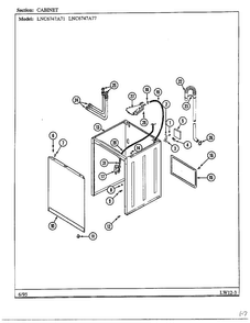 Cabinet Diagram and Parts List for 6747A77  Norge Washer