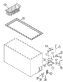 CABINET Diagram and Parts List for CFC0535ARW  Maytag Freezer