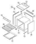OVEN Diagram and Parts List for CLY1611BDH  Magic Chef Range