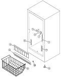 FREEZER COMPARTMENT Diagram and Parts List for CFU1535ARW  Maytag Freezer