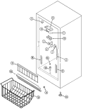 FREEZER COMPARTMENT Diagram and Parts List for CFU1536ARW  Maytag Freezer