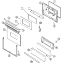 DOOR / DRAWER Diagram and Parts List for MBR4450BGH  Maytag Range