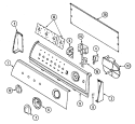 CONTROL PANEL Diagram and Parts List for PAV2200ARW  Maytag Washer