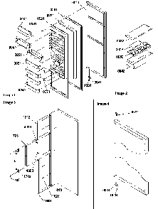 Refrigerator Door And Accessories Diagram and Parts List for SCD25TBL-P1190428WL  Amana Refrigerator