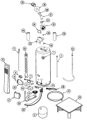 BODY Diagram and Parts List for HN5X50V980  Maytag Water Heater