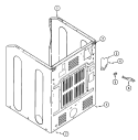 CABINET - REAR Diagram and Parts List for MDE4057AYW  Maytag Dryer