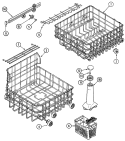 Part Location Diagram of WP903093 Whirlpool White Dishrack Roller