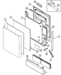 DOOR Diagram and Parts List for MDB4100AWW  Maytag Dishwasher