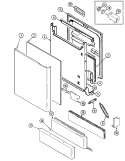 DOOR Diagram and Parts List for MDB9100AWQ  Maytag Dishwasher