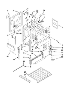 Chassis Parts Diagram and Parts List for JES9900CCS01  Jenn-Air Range