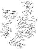 Part Location Diagram of 70001408 Whirlpool TRIM, BACK
