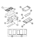 TOP ASSEMBLY / GAS CONTROLS Diagram and Parts List for RJGR3671A  Maytag Smoker