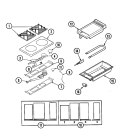 Part Location Diagram of 70001075 Whirlpool NLAGRID 22FIREBX ASY DGRSC/R