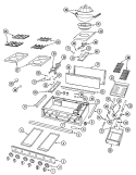 TOP ASSEMBLY / GAS CONTROLS Diagram and Parts List for RJCT6066A  Maytag Cooktop
