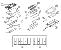 TOP ASSEMBLY / GAS CONTROLS Diagram and Parts List for DGR2484GCB  Dynasty Range