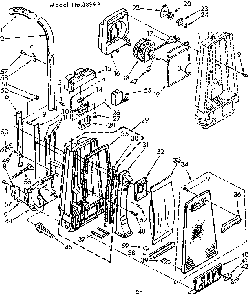 Dust Collector Assembly Diagram and Parts List for 11638992  Kenmore Upright Vacuum