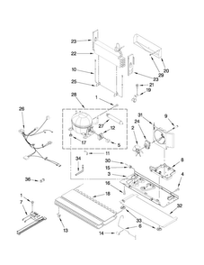 Unit Parts Diagram and Parts List for MFX2571XEM2  Maytag Refrigerator