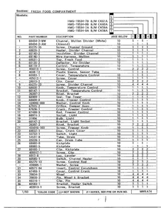 Fresh Food Compartment Page 2 Diagram and Parts List for 19534-0A  Admiral Refrigerator