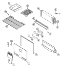 FREEZER COMPARTMENT Diagram and Parts List for TR580NF  Maytag Refrigerator