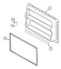 FREEZER INNER DOOR Diagram and Parts List for TR580NF  Maytag Refrigerator