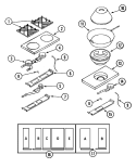 Part Location Diagram of 70001474 Whirlpool BURNER, WOK