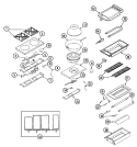 Part Location Diagram of 70001074 Whirlpool FIREBOX Assembly, GRIDDLE (sold individually, 12 recommended)