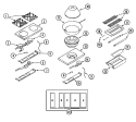 TOP ASSEMBLY / GAS CONTROLS Diagram and Parts List for DGR607CBWOK  Maytag Smoker
