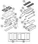 TOP ASSEMBLY / GAS CONTROLS Diagram and Parts List for RJGR3663A  Maytag Cooktop