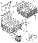 TRACK & RACK ASSEMBLY Diagram and Parts List for MDB4160AWB  Maytag Dishwasher