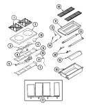 TOP ASSEMBLY / GAS CONTROLS Diagram and Parts List for DGRSC606CBCB  Dynasty Smoker