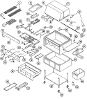 Part Location Diagram of 70001303 Whirlpool GRATE (9-BAR)(PORC)
