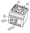 BODY Diagram and Parts List for DSB1N  Maytag Cooktop