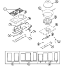 TOP ASSEMBLY / GAS CONTROLS Diagram and Parts List for RJGR3674A  Maytag Smoker