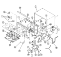 BASE & CAVITY Diagram and Parts List for CR4100  Crosley Microwave