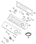 CONTROL PANEL Diagram and Parts List for MDE5000AZW  Maytag Dryer