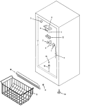FREEZER COMPARTMENT Diagram and Parts List for AFU2005BW  Amana Freezer