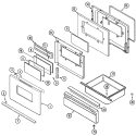 DOOR / DRAWER (SERIES 15) (ADW) Diagram and Parts List for MGR5710ADW  Maytag Range