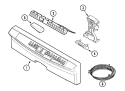 CONTROL PANEL Diagram and Parts List for JDB9910AWS  Jenn-Air Dishwasher